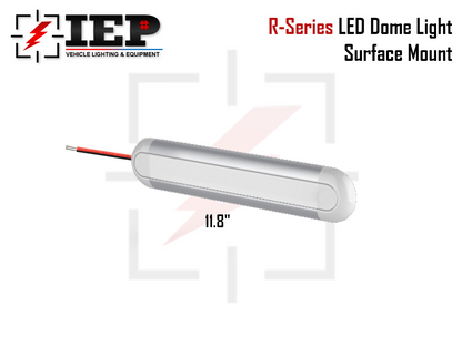 6.3", 11.8" & 23.5" LED Exterior & Interior DOME Light R-Series Surface Mount WHITE