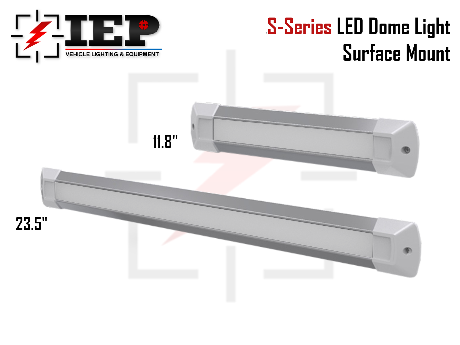 11.8" & 23.6" LED Exterior & Interior DOME Light S-Series Surface Mount WHITE