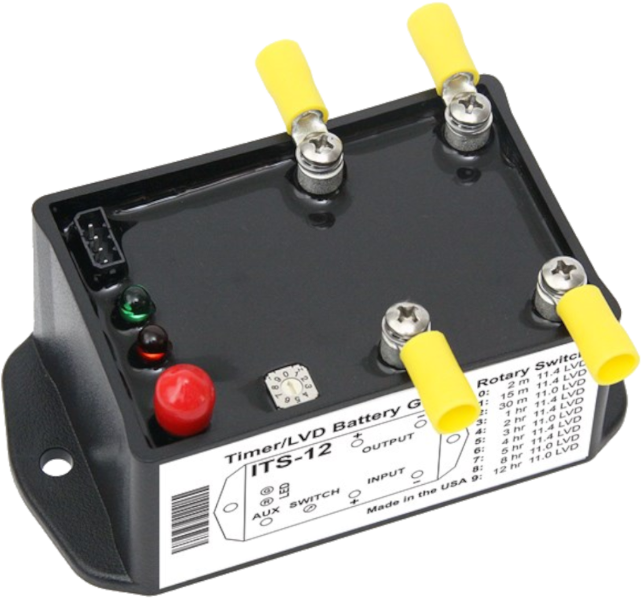 Timer with Low Voltage Disconnect (LVD) 35 Amps - Ignition Simulator & Battery Discharge Protection