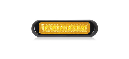 Maxxima Ultra Thin Low Profile Warning Light- Amber 6 LED