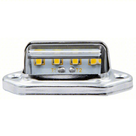 Maxxima LED License Light 1.7" X 1" With Stainless Steel Chrome Bezel