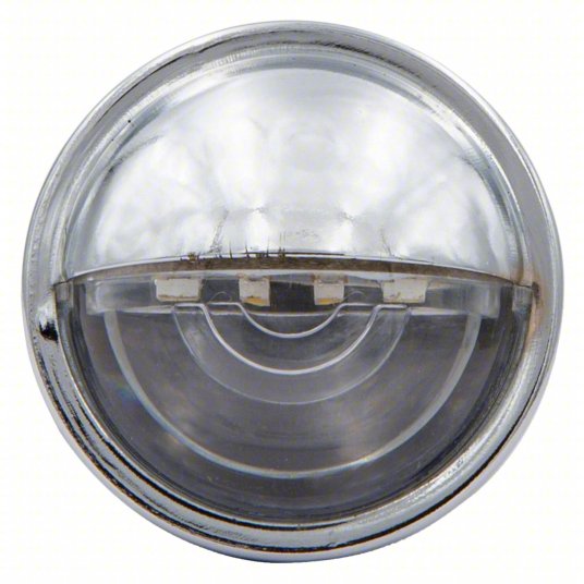 Maxxima LED License Light 1.5" Round With Stainless Steel Chrome Bezel