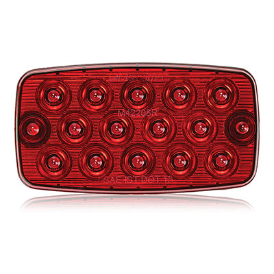 Maxxima Rectangular RED Low Profile Surface Mount Light- Stop/Tail/Turn