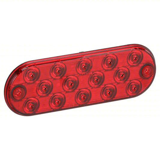 Maxxima Low Profile Thin Oval Red Surface Mount Stop/Tail/Turn Light