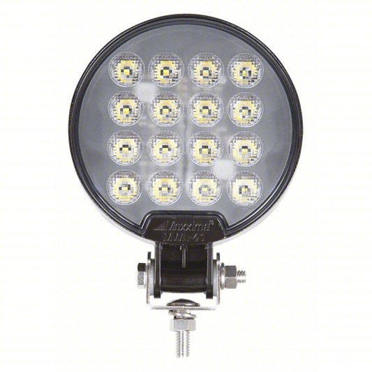 Maxxima Round 16 LED Black Work Light 2,100 Lumens 12/24VDC