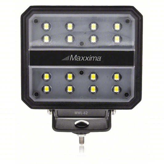 Maxxima Square 16 LED 5,000 Lumens Work Light  12/36VDC