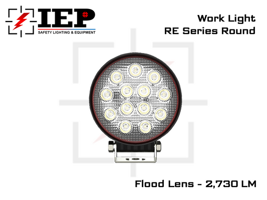 13-LED Work Light RE Series - Round 2730LM Flood