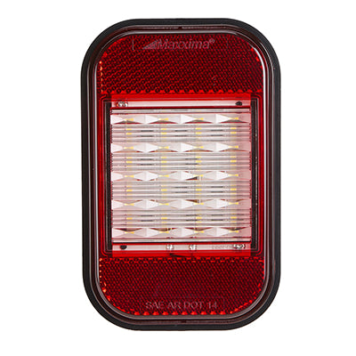 Maxxima Rectangle Back-Up Light & Red Reflex Reflector