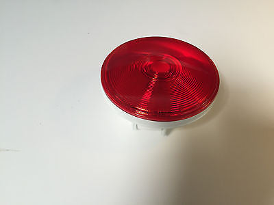 4" Inch Red Round Stop Turn Tail Brake Light Truck Trailer Incandescent Phillips