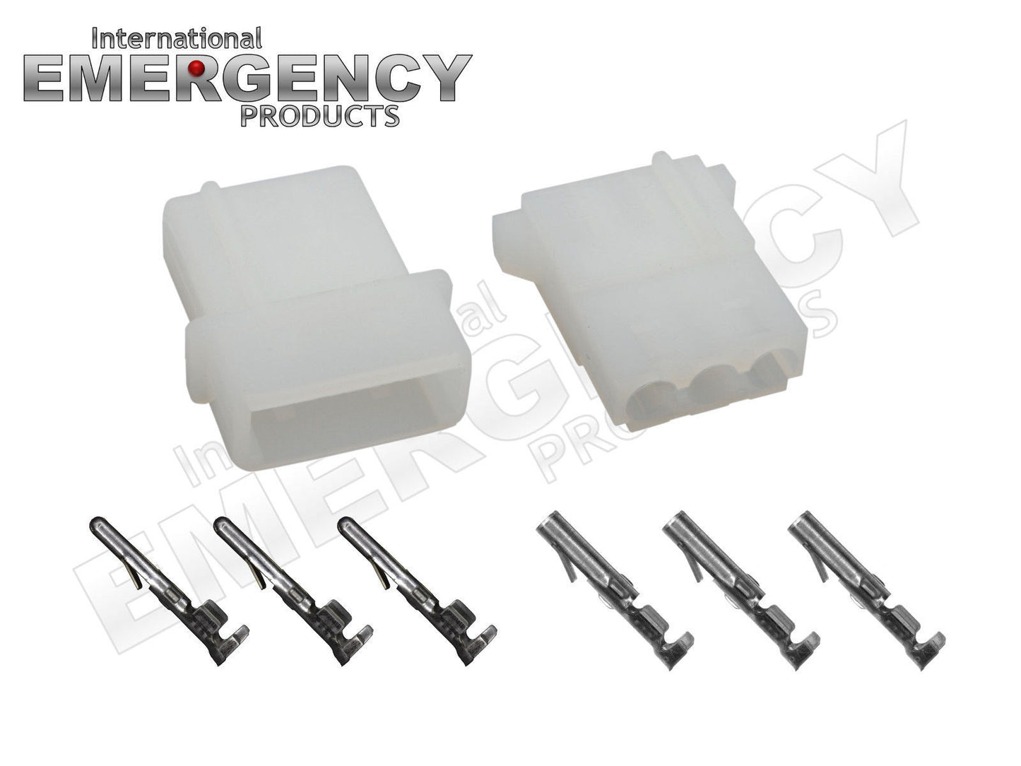 4 Sets 3-pin Connectors for Strobe AMP Power Supplies, Bulbs & Cables for Whelen Federal Code3