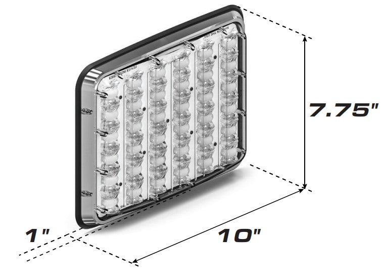 Feniex Wide Lux 7x9 Chrome Bezel Parts